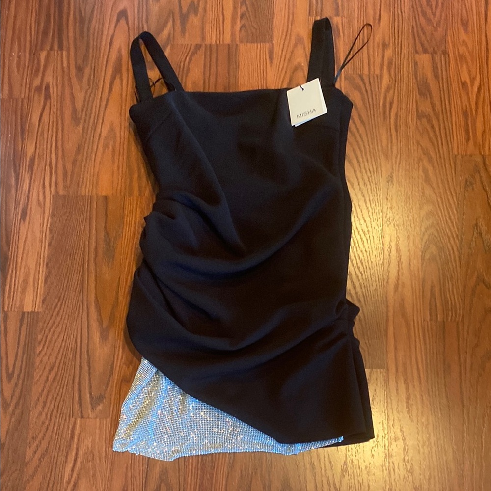 Misha Indra black and bling dress. Size 8